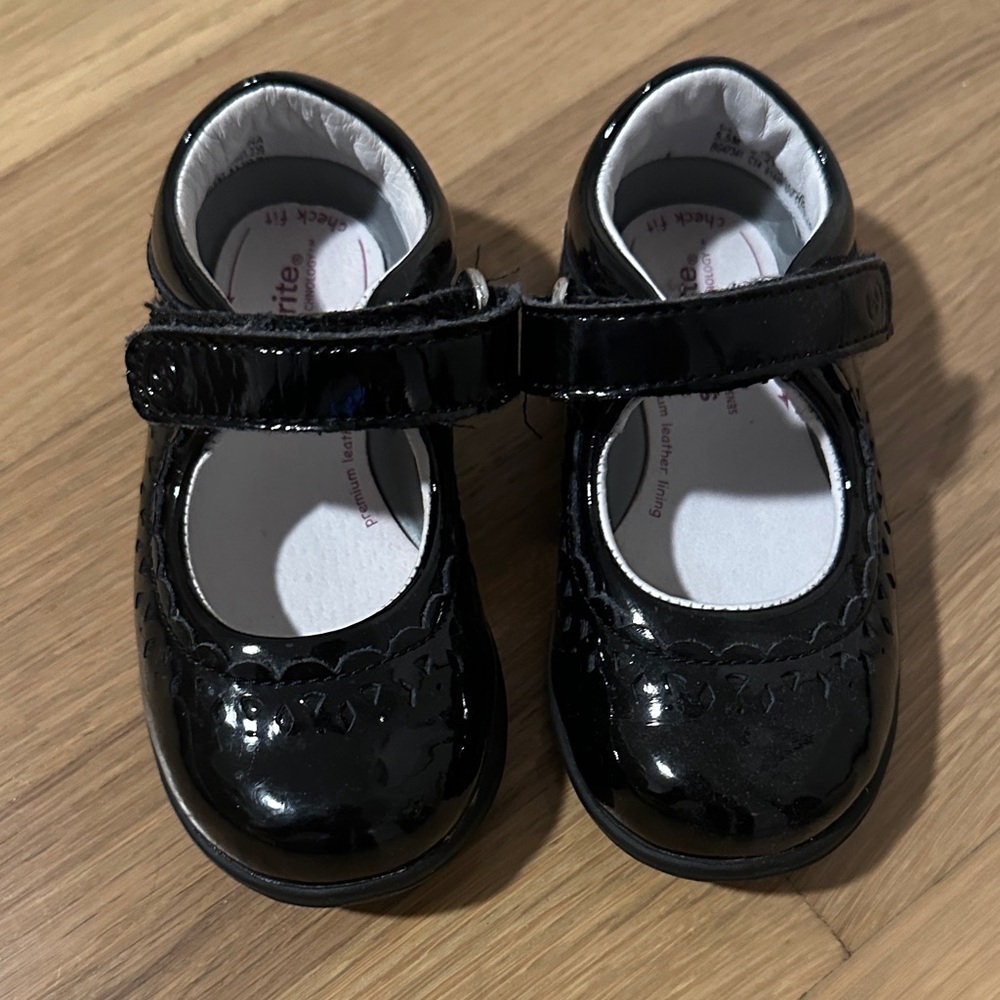 Stride Rite Black Kids Dress Shoes